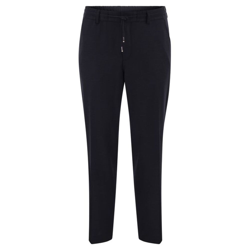 Boss Men Virgin Wool-Blend Drawstring Trousers